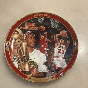 1996 Championship Commemorative Plate - Red and Gold
